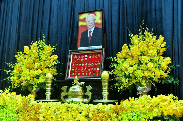 Đúng 7h sáng nay, 25.7, diễn ra Lễ Quốc tang Tổng Bí thư Nguyễn Phú Trọng ảnh 2 Đúng 7h sáng nay, 25.7 diễn ra Lễ Quốc tang Tổng Bí thư Nguyễn Phú Trọng -0