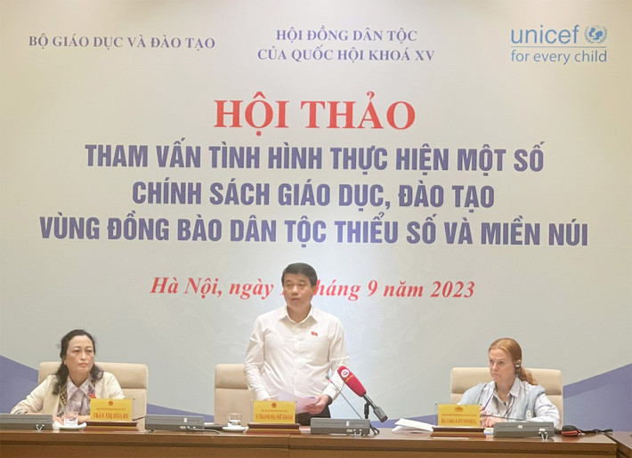 Tham vấn tình hình thực hiện chính sách giáo dục, đào tạo vùng đồng bào dân tộc thiểu số và miền núi ảnh 2 Tham vấn tình hình thực hiện chính sách giáo dục, đào tạo vùng đồng bào dân tộc thiểu số và miền núi -3