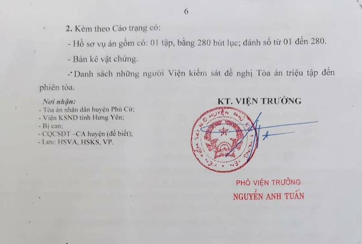 Cáo trạng thể hiện nội dung vụ án. Hưng Yên: Bị toà sơ thẩm tuyên án, bị cáo kháng cáo bản án Cố ý gây thương tích