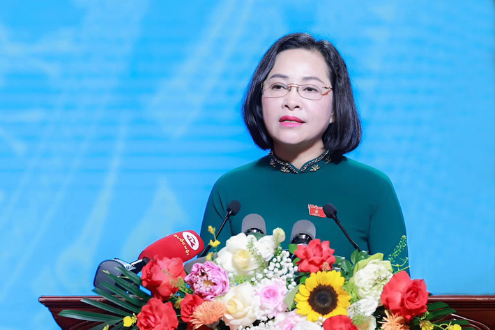 Phó Chủ tịch Quốc hội Nguyễn Thị Thanh phát biểu tại Hội nghị Phó Chủ tịch Quốc hội Nguyễn Thị Thanh dự Hội nghị gặp mặt cán bộ nữ lãnh đạo chủ chốt công đoàn cấp tỉnh, ngành Trung ương -0