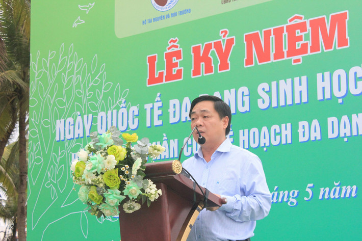 Giám đốc Sở Tài Nguyên và Môi trường Quảng Nam Bùi Ngọc Ảnh phát biểu tại buổi lễ Phục hồi đa dạng sinh học quốc gia -0