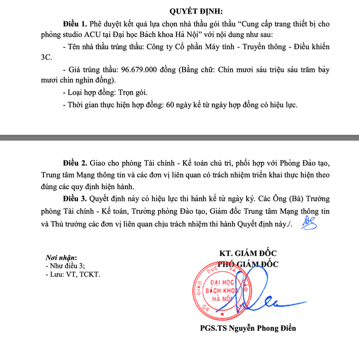 1 năm trúng gần 20 gói thầu ở Đại học Bách Khoa Hà Nội, Công ty Cổ phần máy tính – truyền thông – điều khiển 3C kinh doanh ra sao? ảnh 2 1 năm trúng gần 20 gói thầu ở Đại học Bách Khoa Hà Nội, Công ty Cổ phần máy tính – truyền thông – điều khiển 3C kinh doanh ra sao? -0
