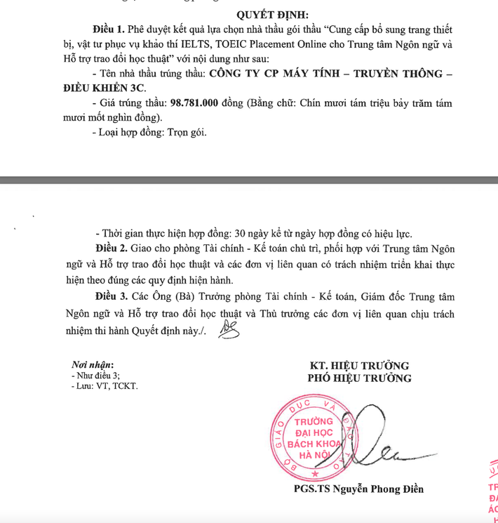 1 năm trúng gần 20 gói thầu ở Đại học Bách Khoa Hà Nội, Công ty Cổ phần máy tính – truyền thông – điều khiển 3C kinh doanh ra sao? ảnh 3 1 năm trúng gần 20 gói thầu ở Đại học Bách Khoa Hà Nội, Công ty Cổ phần máy tính – truyền thông – điều khiển 3C kinh doanh ra sao? -0