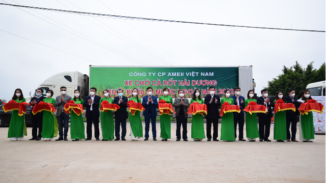 Bộ trưởng Bộ Nông nghiệp và Phát triển nông thôn dự Lễ xuất khẩu tấn cà rốt đầu tiên tỉnh Hải Dương năm 2022 Bộ trưởng Bộ NN và PTNT dự Lễ xuất khẩu tấn cà rốt đầu tiên tỉnh Hải Dương năm 2022