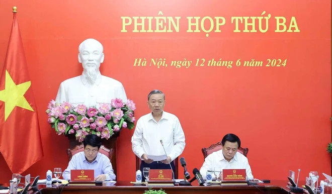 Chủ tịch nước Tô Lâm phát biểu tại phiên họp. Ảnh: Nhan Sáng Chủ tịch nước Tô Lâm chủ trì phiên họp thứ ba Ban chỉ đạo Tổng kết 40 năm đổi mới -0