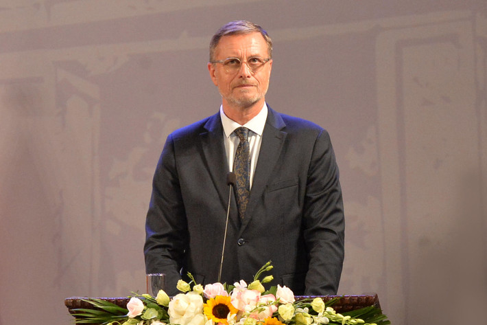Đại sứ Đặc mệnh toàn quyền Cộng hòa Pháp tại Việt Nam Olivier Brochet phát biểu Kỷ niệm 50 năm Quan hệ ngoại giao Việt Nam - Pháp -0
