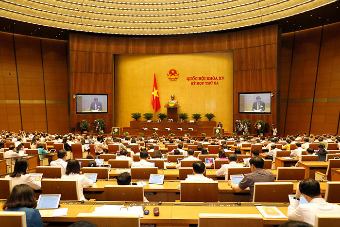 Quang cảnh Kỳ họp thứ Ba, Quốc hội Khóa XV sáng 26.5. Ảnh: Hồ Long Duy trì thanh tra cấp huyện là cần thiết -0