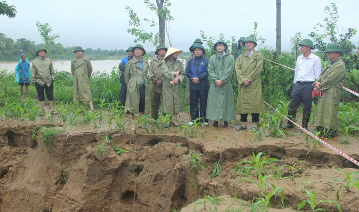 Chủ tịch UBND tỉnh Đỗ Minh Tuấn và đoàn công tác kiểm tra tình trạng sạt lở bãi bồi xã Vĩnh Hòa, huyện Vĩnh Lộc Thanh Hóa: Mưa lớn kéo dài, nguy cơ sạt lở nghiêm trọng -0
