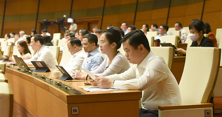 Các đại biểu Quốc hội tỉnh Nghệ An tại Kỳ họp thứ Ba, Quốc hội Khóa XV. Ảnh: Quang Khánh Ảnh Quốc hội -0