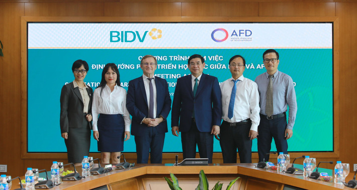 Lãnh đạo BIDV và AFD tại buổi làm việc BIDV và AFD tăng cường hợp tác -0