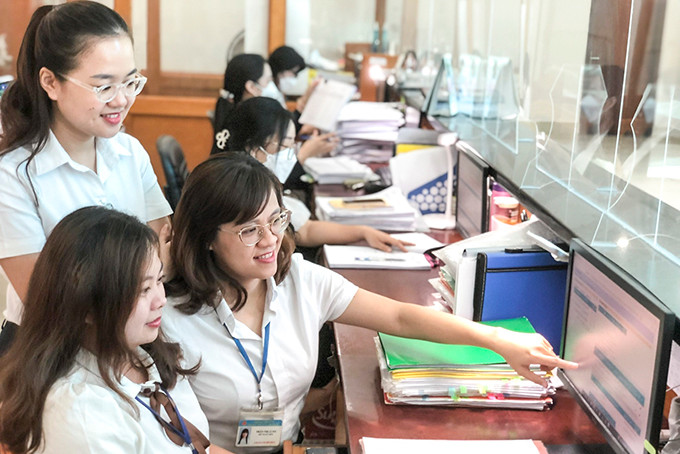 Kho bạc Nhà nước tiếp tục tinh gọn bộ máy ảnh 1 KBNN tinh gọn bộ máy gắn với tăng cường ứng dụng công nghệ để phục vụ người dân tốt hơn. Ảnh: KN