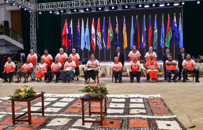 Các nhà lãnh đạo tham dự Hội nghị. Ảnh: AFP Hội nghị Thượng đỉnh Diễn đàn quần đảo Thái Bình Dương với nhiều mối quan tâm -0