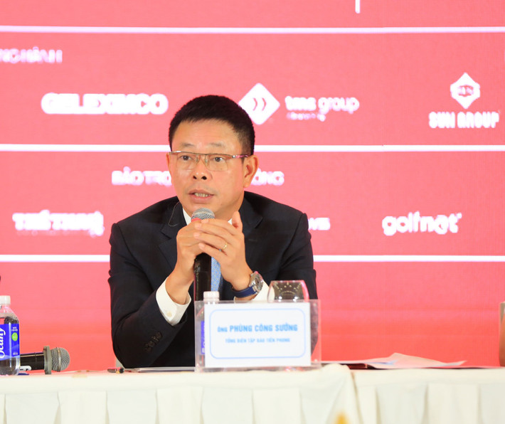 Tổng Biên tập Báo Tiền Phong Phùng Công Sưởng phát biểu Giải Vô địch Golf Quốc gia 2024, Cúp VinFast - Hải Phòng: Bệ phóng cho tài năng golf Việt bay cao -0
