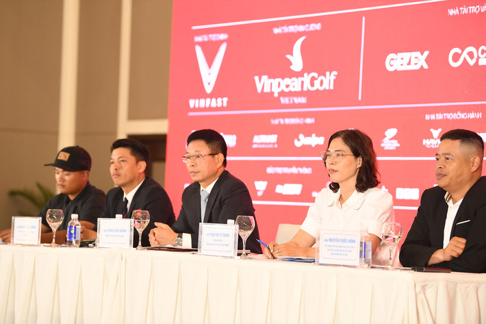 Các đại biểu tại họp báo Giải Vô địch Golf Quốc gia 2024, Cúp VinFast - Hải Phòng: Bệ phóng cho tài năng golf Việt bay cao -0
