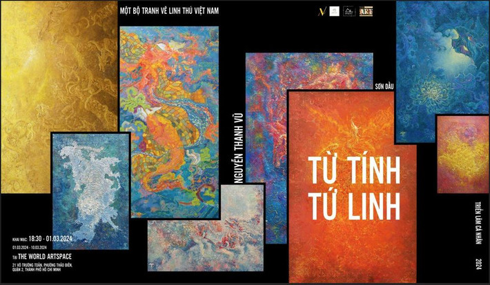 Triển lãm giới thiệu các linh thú trong văn hóa lịch sử Việt Nam, diễn ra từ ngày 1 - 10.3. Ảnh: BTC Giới thiệu bộ tranh lấy cảm hứng từ tứ linh trong văn hóa Việt -0