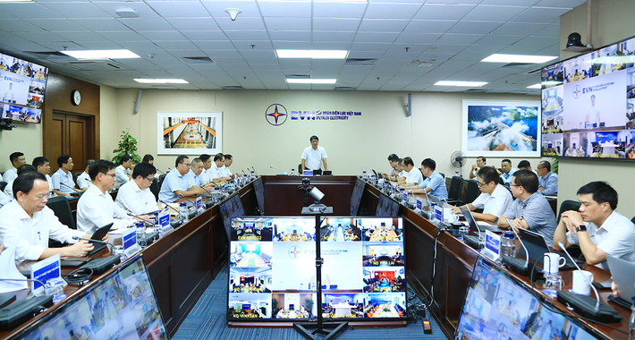 Vận hành tin cậy các nhà máy nhiệt điện than ảnh 1 Tổng giám đốc EVN Nguyễn Anh Tuấn chủ trì hội nghị. Ảnh: Mỹ Hạnh