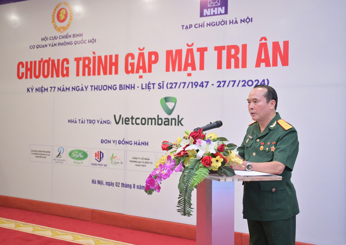 Chủ tịch Hội Cựu chiến binh cơ quan Văn phòng Quốc hội Nguyễn Văn Mười phát biểu Hội Cựu chiến binh cơ quan Văn phòng Quốc hội gặp mặt, tri ân Ban tổ chức Chương trình Khúc quân hành -2