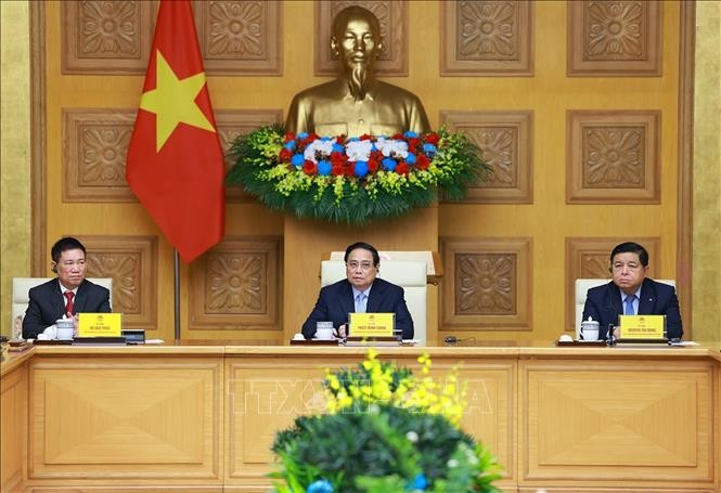 Thủ tướng Phạm Minh Chính và Phó Thủ tướng Hồ Đức Phớc, Phó Thủ tướng Nguyễn Chí Dũng chủ trì Tọa đàm với các doanh nghiệp Hoa Kỳ. Ảnh: Dương Giang/TTXVN Thủ tướng Phạm Minh Chính và Phó Thủ tướng Hồ Đức Phớc, Phó Thủ tướng Nguyễn Chí Dũng chủ trì Tọa đàm với các doanh nghiệp Hoa Kỳ. Ảnh: Dương Giang/TTXVN