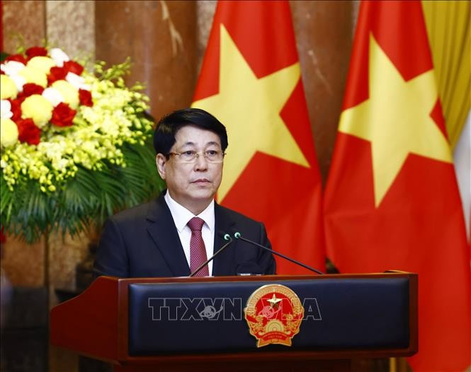 Chủ tịch nước Lương Cường phát biểu chào mừng. Ảnh: Lâm Khánh/TTXVN Chủ tịch nước Lương Cường phát biểu chào mừng. Ảnh: Lâm Khánh/TTXVN