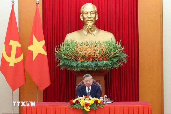 Tổng Bí thư Tô Lâm điện đàm với Chủ tịch Hội đồng châu Âu António Costa. Ảnh: Thống Nhất/TTXVN tong-bi-thu-to-lam-dien-dam-voi-chu-tich-hoi-dong-chau-au-8007007-3.jpg
