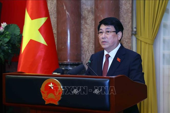 Chủ tịch nước Lương Cường phát biểu. Ảnh: Lâm Khánh/TTXVN Chủ tịch nước Lương Cường phát biểu. Ảnh: Lâm Khánh/TTXVN