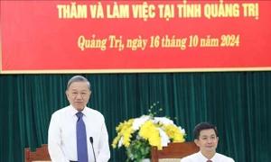 Tổng Bí thư, Chủ tịch nước Tô Lâm làm việc với Ban Thường vụ Tỉnh ủy Quảng Trị