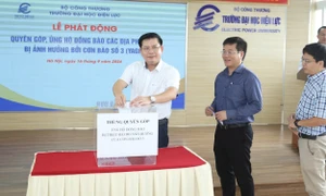 Trường Đại học Điện lực chung tay quyên góp, giúp đỡ đồng bào bị thiệt hại do bão số 3