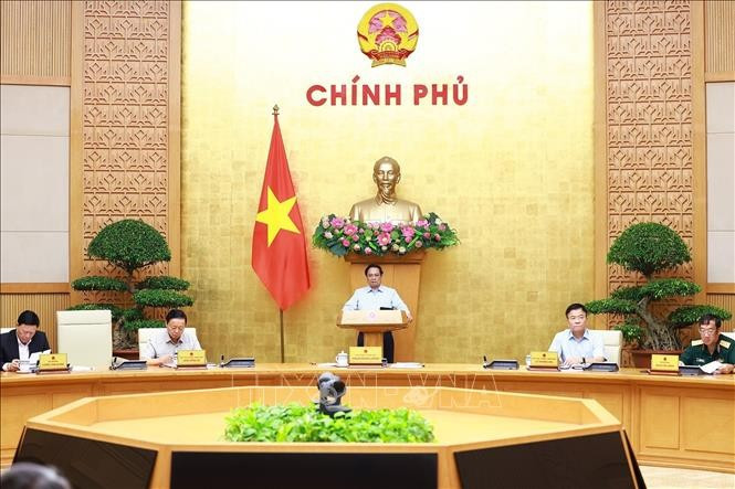 Thủ tướng Phạm Minh Chính chủ trì Phiên họp Chính phủ chuyên đề pháp luật. Ảnh: Dương Giang/TTXVN Thủ tướng Phạm Minh Chính chủ trì Phiên họp Chính phủ chuyên đề pháp luật. Ảnh: Dương Giang/TTXVN
