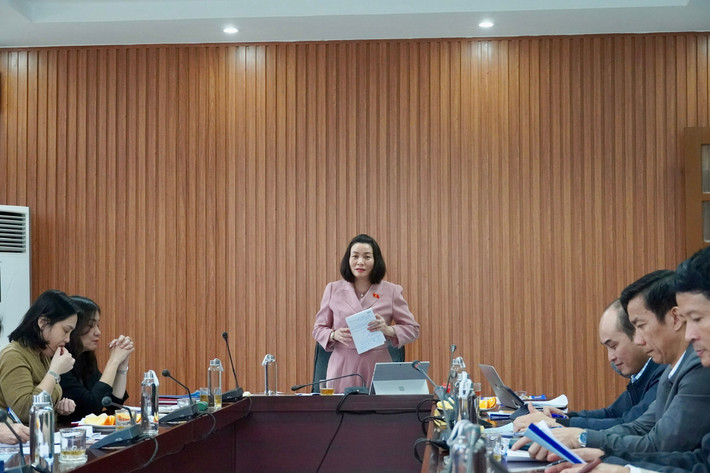 Phó trưởng đoàn chuyên trách phụ trách Đoàn ĐBQH tỉnh Nguyễn Minh Tâm phát biểu tại buổi giám sát. Ảnh: Khánh Trinh z6379580963077-45e788a9350978ee2fe8f4c5b56a7290.jpg